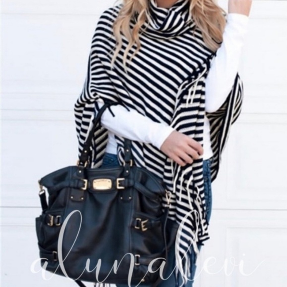 Striped Poncho - Picture 2 of 3